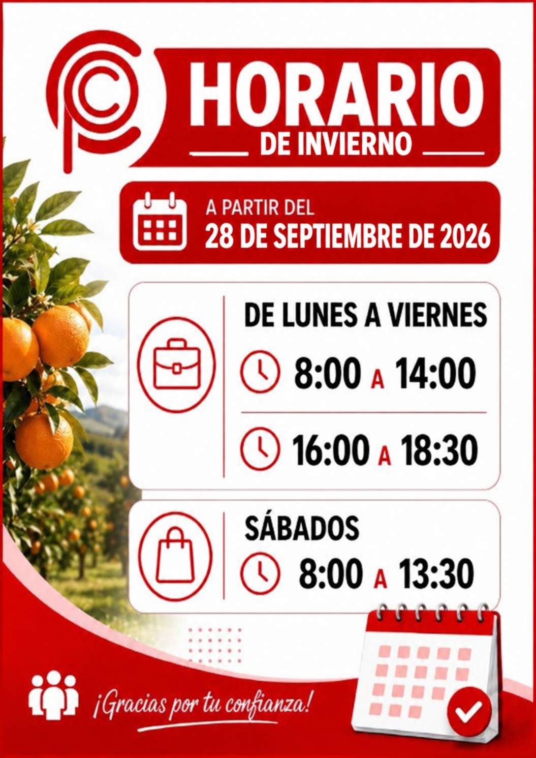Horario de invierno 2026